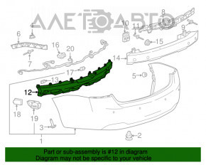 Абсорбер заднего бампера Chevrolet Impala 14-20