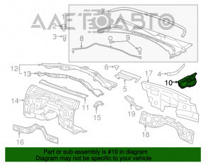 Grila stergatoarelor de parbriz dreapta Cadillac CTS 14-