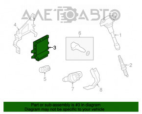 Modulul ECU al motorului Infiniti Q50 14-15 3.7 AWD