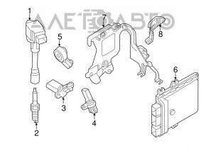 Blocul ECU al calculatorului motorului Infiniti JX35 14-17 Hybrid