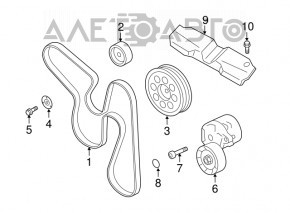 Ролик натяжитель приводного ремня Subaru Forester 14-18 SJ 2.5 OEM