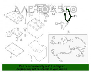 Terminal negativ pentru baterie Nissan Pathfinder 13-20 hibrid