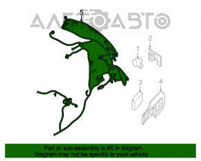 Montarea barei spate a Infiniti QX30 17- cu 6 senzori de parcare.