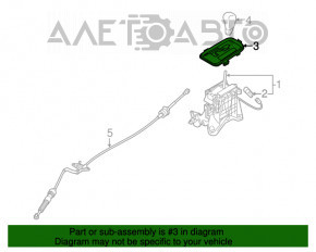 Накладка шифтера КПП Mitsubishi Outlander 14-21 царапины, без заглушки