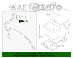 Clemă plus Nissan Versa 12-19 SUA nou OEM original