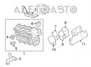 Blocul de siguranțe subtorpedou Nissan Rogue 14-20