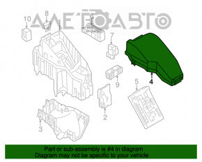 Capacul cutiei de siguranțe sub capotă Nissan Murano z51 09-10