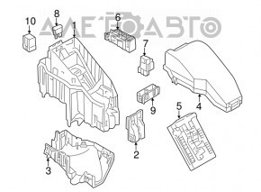 Capacul cutiei de siguranțe sub capotă Nissan Murano z51 09-10