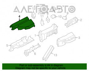 Capacul cutiei de siguranțe sub capotă Nissan Pathfinder 13-20 hibrid, stânga față