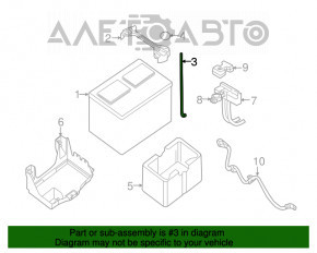 Șurub de fixare a bateriei frontale Nissan Leaf 11-17, nou, original OEM