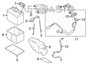 Platforma pentru baterie auto Nissan Rogue Sport 17-19