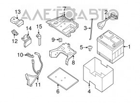 Suport pentru baterie Infiniti JX35 QX60 13- tip 1