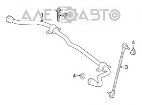 Stabilizatorul frontal pentru Mercedes CLA 14-19, 26mm, fără cleme