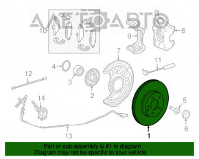 Диск тормозной передний левый Mercedes CLA 14-19