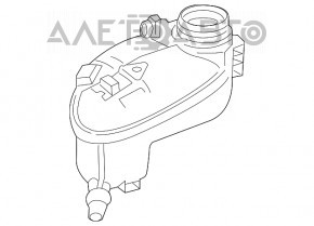 Rezervor de expansiune pentru răcire Mercedes GLA 14-20 fără capac