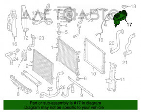 Rezervor de expansiune pentru răcire Mercedes GLA 14-20 fără capac