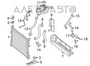 Radiator de răcire a apei pentru Infiniti QX30 17- nou, neoriginal.