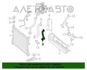 Патрубок охлаждения верхний Mercedes GLA 14-20