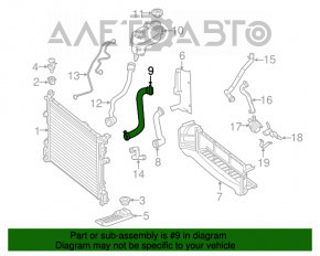 Furtunul de răcire inferior Mercedes CLA 250 14-19