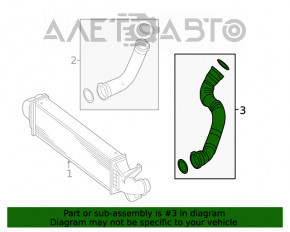 Furtunul intercoolerului stâng Mercedes CLA 250 14-19