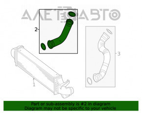 Tubul intercoolerului drept Mercedes CLA 250 14-19