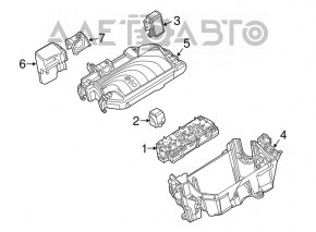 Capacul cutiei de siguranțe sub capotă Mercedes CLA 14-19