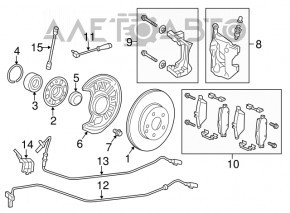 Senzorul de uzură a placuțelor de frână față dreapta pentru Infiniti QX30 17- cu cablaj