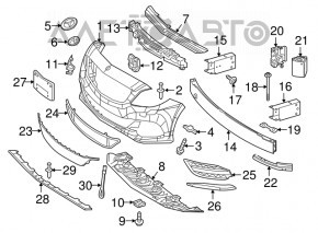 Amplificatorul de bara fata pentru Mercedes CLA 14-19, nou, neoriginal.