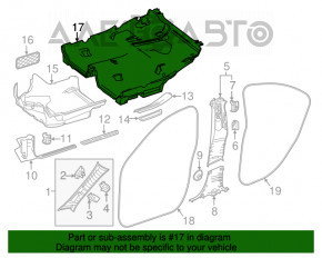 Acoperirea podelei pentru Mercedes CLA 14-19