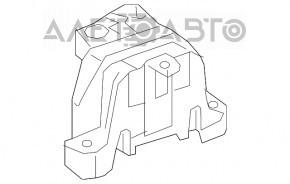 Подушка двигателя левая Mercedes CLA 250 14-19 потрескана