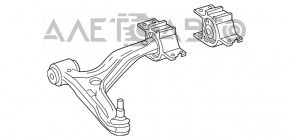 Рычаг нижний передний правый Mercedes CLA 14-19 BOGAP