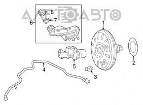 Cilindrul principal de frână Mercedes CLA 14-19 fără rezervor