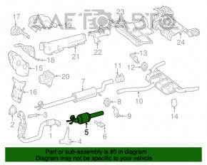 Tubul de admisie cu catalizator pentru Mercedes CLA 250 14-19