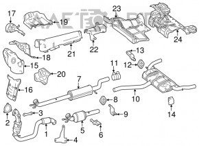 Tubul de admisie cu catalizator pentru Mercedes CLA 250 14-19