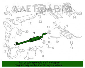 Linia de evacuare intermediară Mercedes CLA 250 14-19