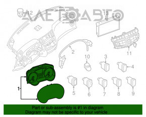 Tabloul de bord Infiniti JX35 QX60 14-17 Hybrid