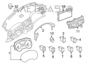 Tabloul de bord Infiniti JX35 QX60 14-17 Hybrid