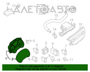 Panoul de instrumente Nissan Sentra 14-15, versiunea pre-restilizare S