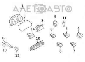 Tabloul de bord al Nissan Sentra 20- 9k zgârieturi