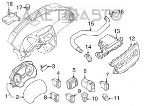 Щиток приборов Nissan Sentra 14-15 дорест SV, SR, SL, FE