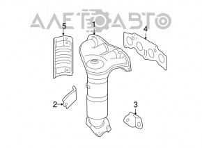 Colectorul de evacuare cu catalizator pentru Toyota Camry v40 2.4