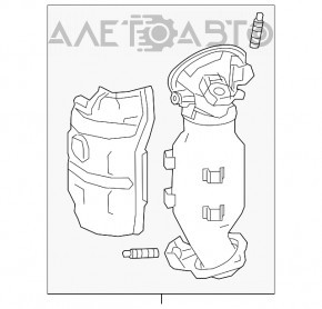 Colector de evacuare cu catalizator pentru Lexus NX200t NX300 15-21 2.0T