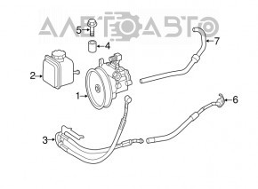 Furtun de presiune înaltă pentru direcția asistată Mercedes W164 ML W251 R M272