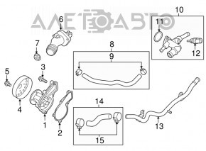 Pompa de apă Kia Soul 14-19 nouă, originală OEM