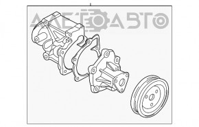 Помпа охлаждения Kia Optima 11-15 hybrid новый OEM оригинал