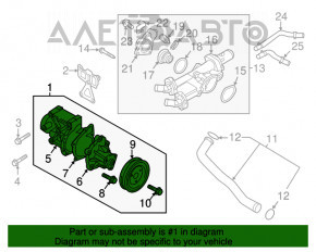 Pompă de apă Hyundai Santa FE 19-20 2.0, 2.4