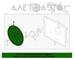 Paletele ventilatorului de răcire Kia Sorento 16-20