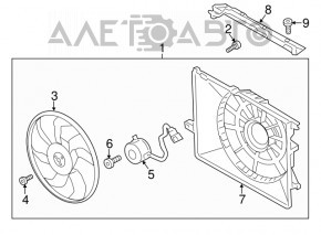 Paletele ventilatorului de răcire Kia Sorento 16-20