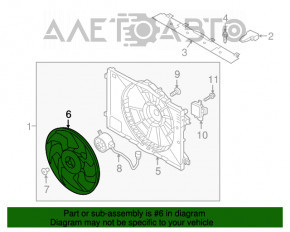 Крыльчатка вентилятора охлаждения Hyundai Elantra AD 17-20 2.0 новый OEM оригинал