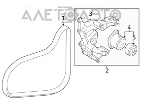 Кронштейн натяжителя ремня Hyundai Sonata 15-17 2.4 G4KJ